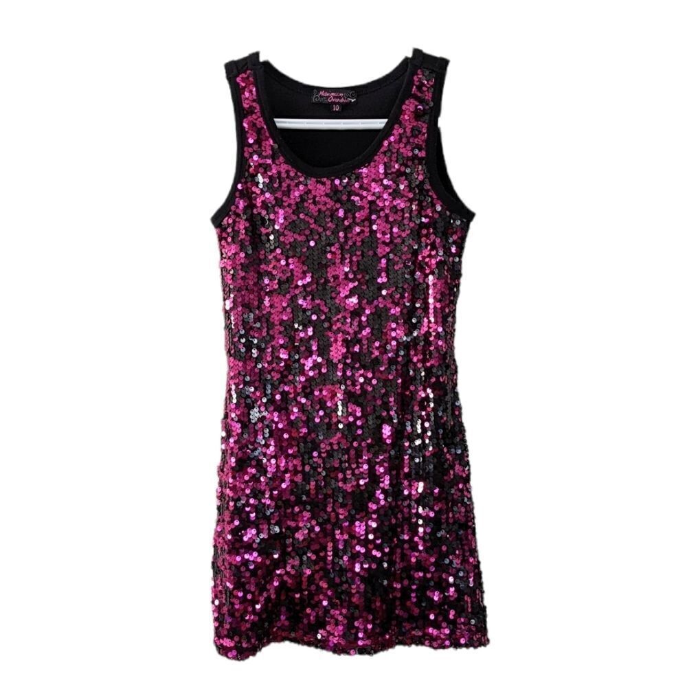 Pink sequin camisole tank top size 10 @C